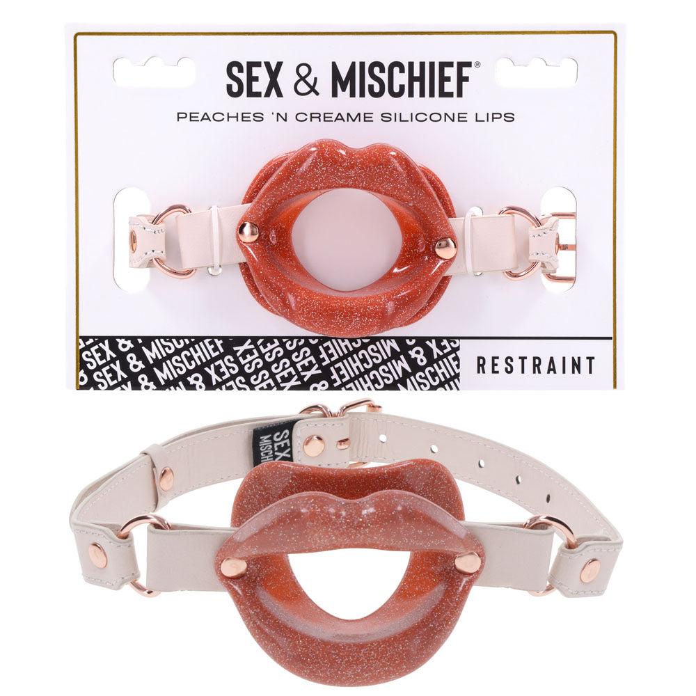 Sex and Mischief Peaches n CreaMe Silicone Lips > Bondage Gear > Gags and Bits