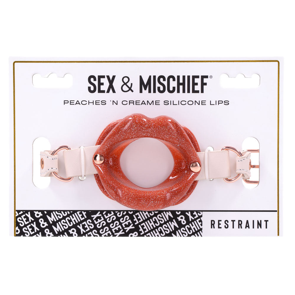 Sex and Mischief Peaches n CreaMe Silicone Lips > Bondage Gear > Gags and Bits