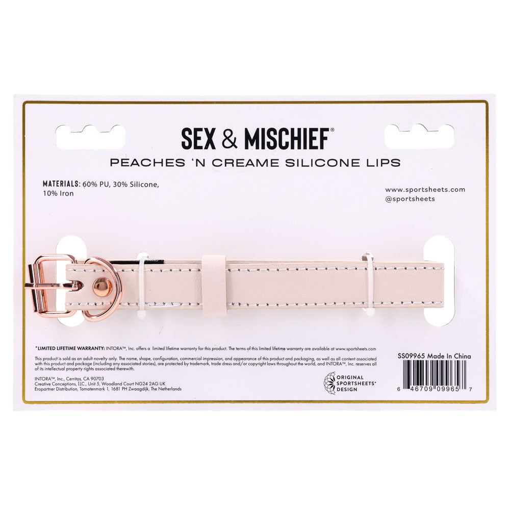 Sex and Mischief Peaches n CreaMe Silicone Lips > Bondage Gear > Gags and Bits