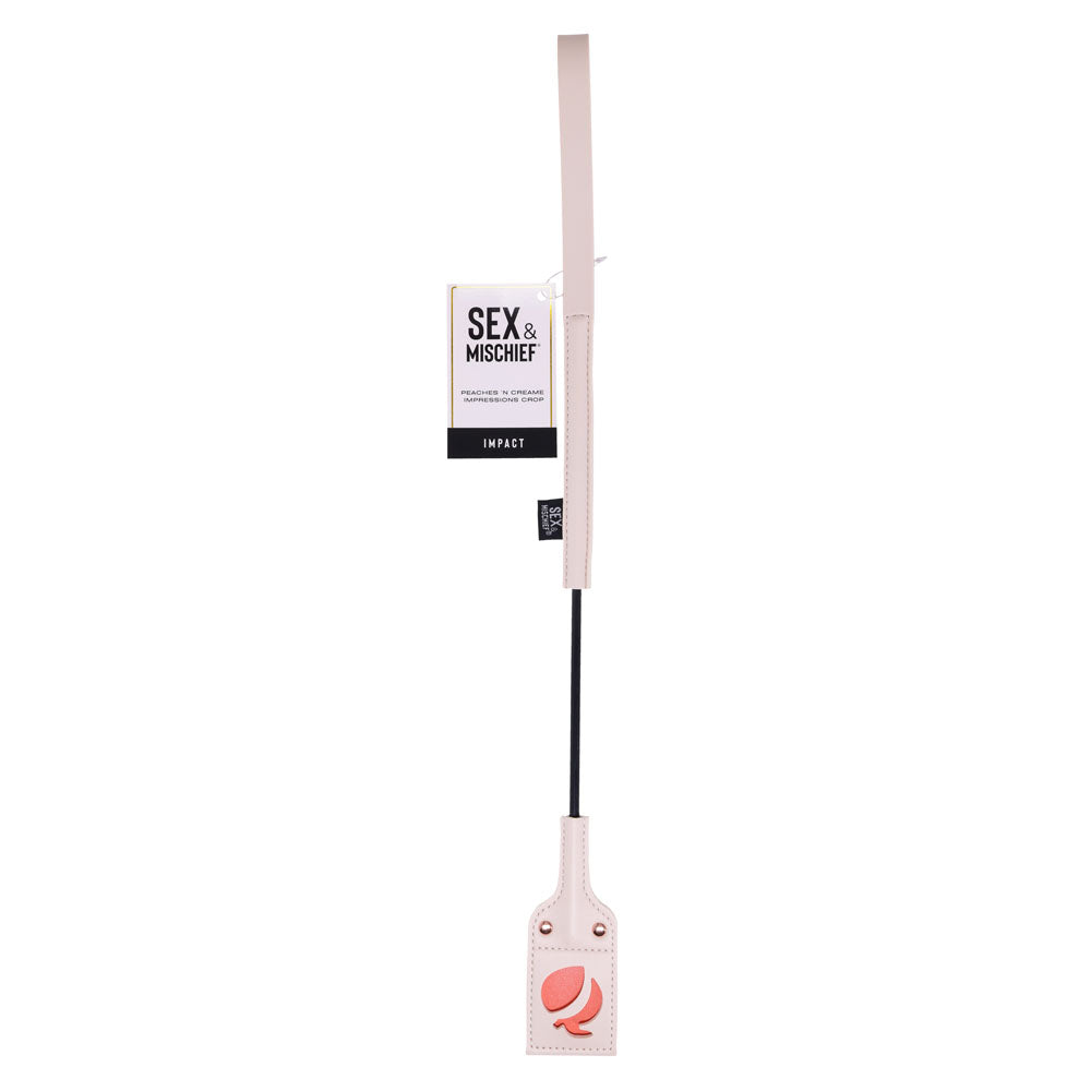 Sex and Mischief Peaches n CreaMe Impressions Crop Adult Sex Toy White Whips & Paddles