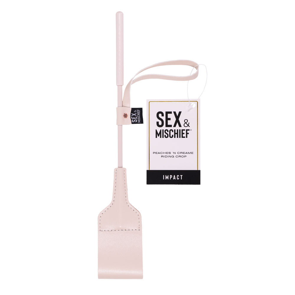 Sex and Mischief Peaches N Cream Riding Crop PeachPuff Whips & Paddles