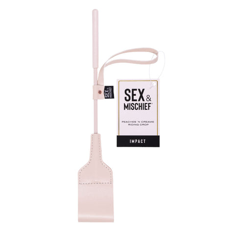 Sex and Mischief Peaches N Cream Riding Crop PeachPuff Whips & Paddles