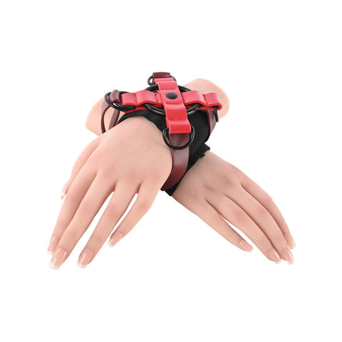 S&M Exs & Ohs Cross Cuffs - /Black Restraints Restraints