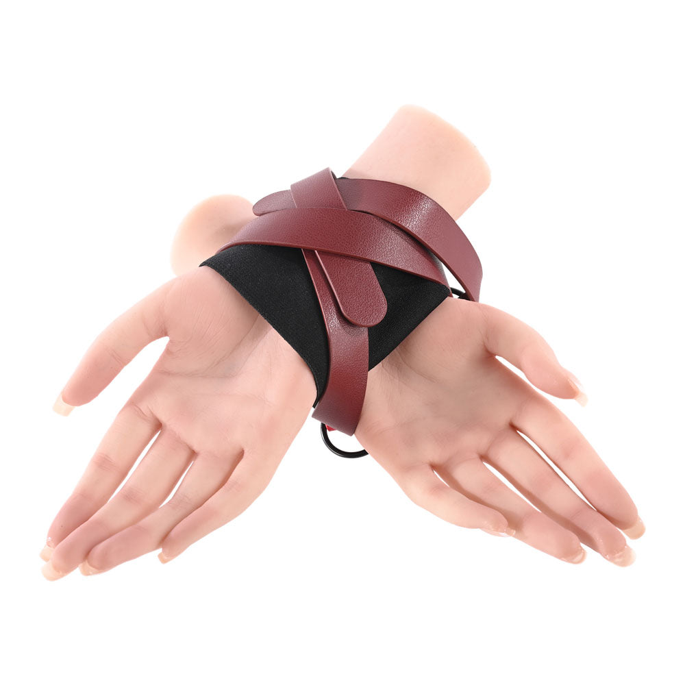 S&M Exs & Ohs Cross Cuffs - /Black Restraints Restraints