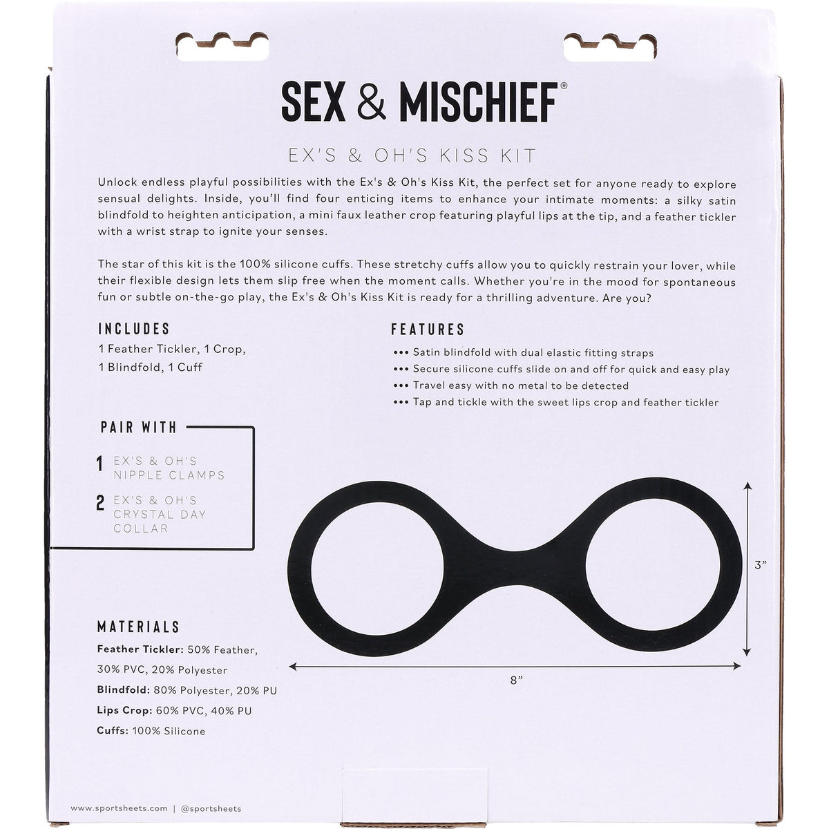 Ex's and Oh's Kiss Kit Erotic Bondage and Couples Toy Set > Bondage Gear > Bondage Kits