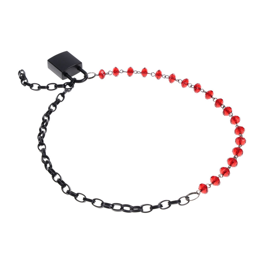 Sm Exs And Ohs Crystal Day Collar Black Collar Jewellery > Bondage Gear > Collars & Leashes