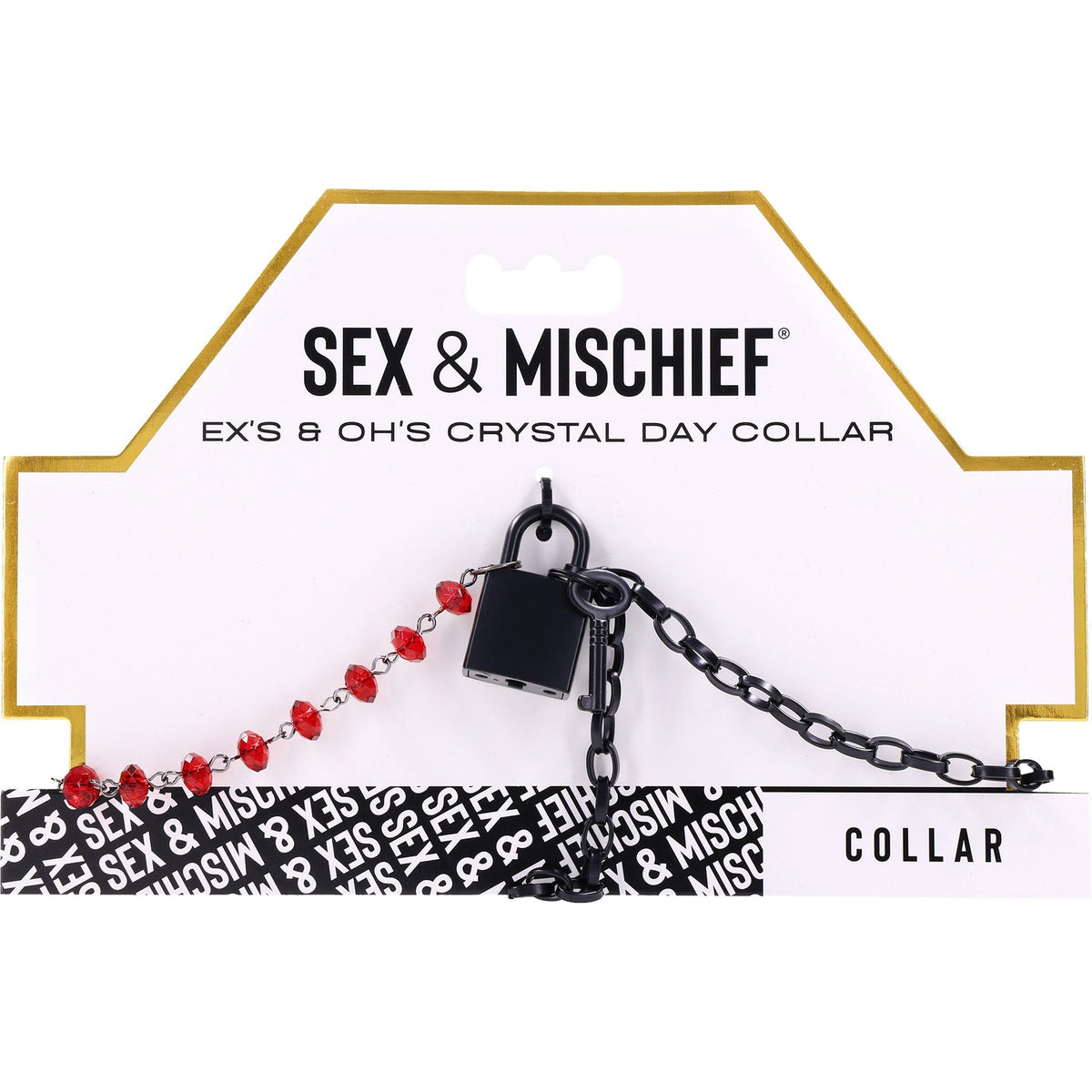 Sm Exs And Ohs Crystal Day Collar Black Collar Jewellery > Bondage Gear > Collars & Leashes
