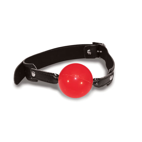 Sex and Mischief Solid Red Ball Gag for Adult Play and Adventure Gags