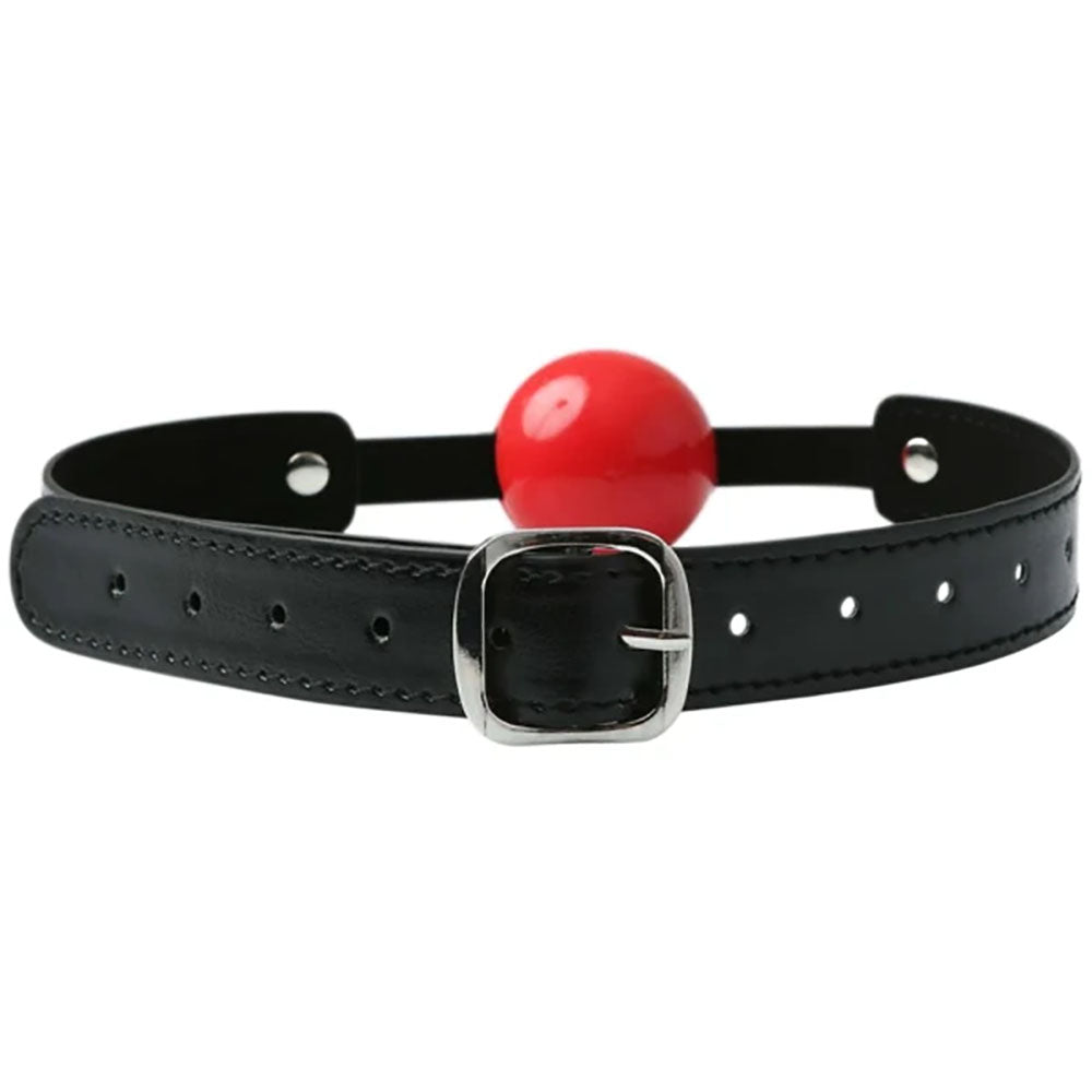 Sex and Mischief Solid Red Ball Gag for Adult Play and Adventure Gags