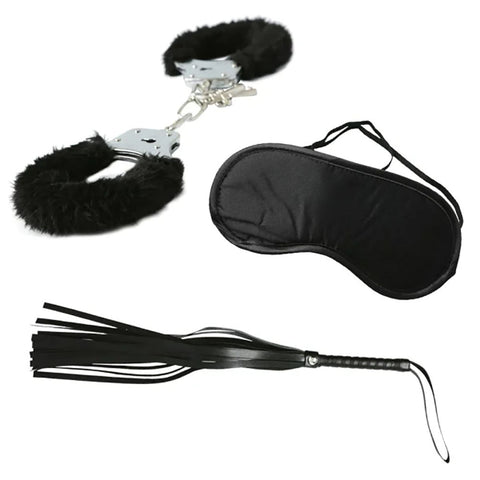 Sex & Mischief 3 Piece Intro to S&M Kit with 40 cm Whip Whips & Paddles