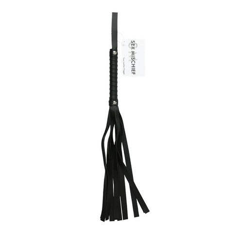 Sex and Mischief Faux Leather Flogger for Sensation Play 24 Inches