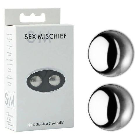 Sex & Mischief 100% Stainless Steel Balls 1.5 Inch Ben Wa Balls Silver > Sex Toys For Ladies > Kegel Exercise
