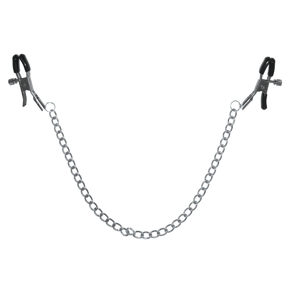 Sex and Mischief Chained Nipple Clamps – Adjustable Rubber-Tipped Nipple Clamps > Sex Toys > Nipple Clamps