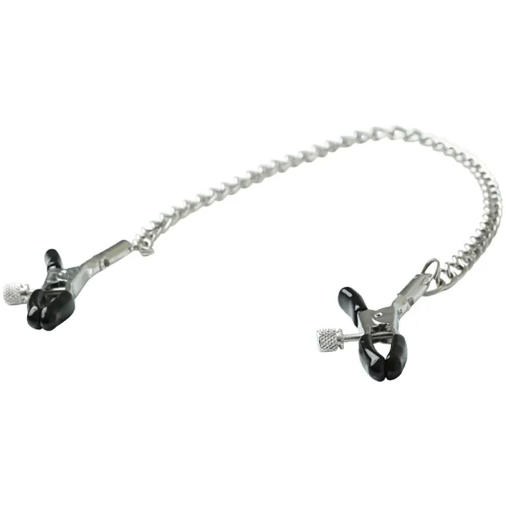 Sex and Mischief Chained Nipple Clamps – Adjustable Rubber-Tipped Nipple Clamps > Sex Toys > Nipple Clamps