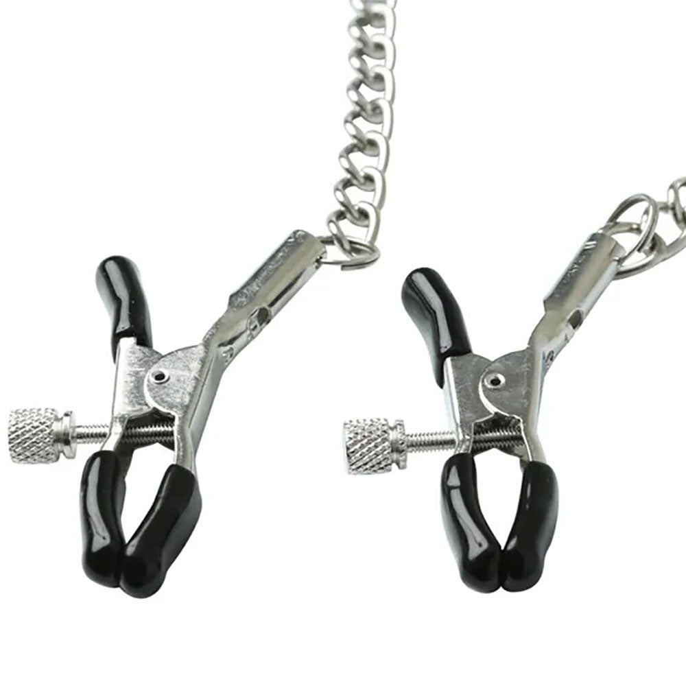 Sex and Mischief Chained Nipple Clamps – Adjustable Rubber-Tipped Nipple Clamps > Sex Toys > Nipple Clamps