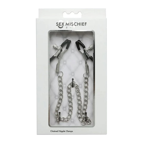 Sex and Mischief Chained Nipple Clamps for BDSM Pleasure > Bondage Gear > Nipple Clamps
