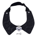Heartbound Lace Day Collar with Silver Heart Lock > Clothes > Womens Leather
