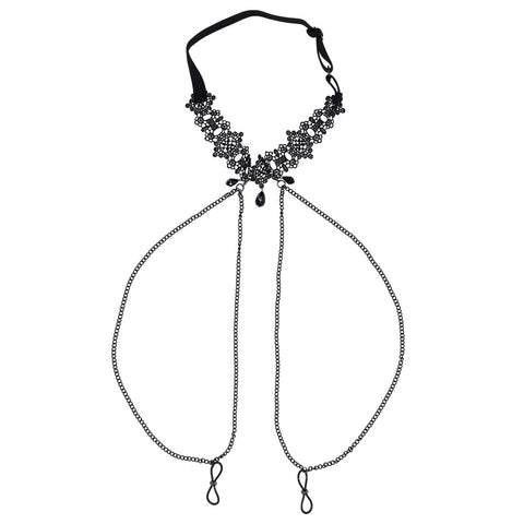 Lace Collar Choker with Adjustable Nipple Ties > Clothes > Body Jewellery