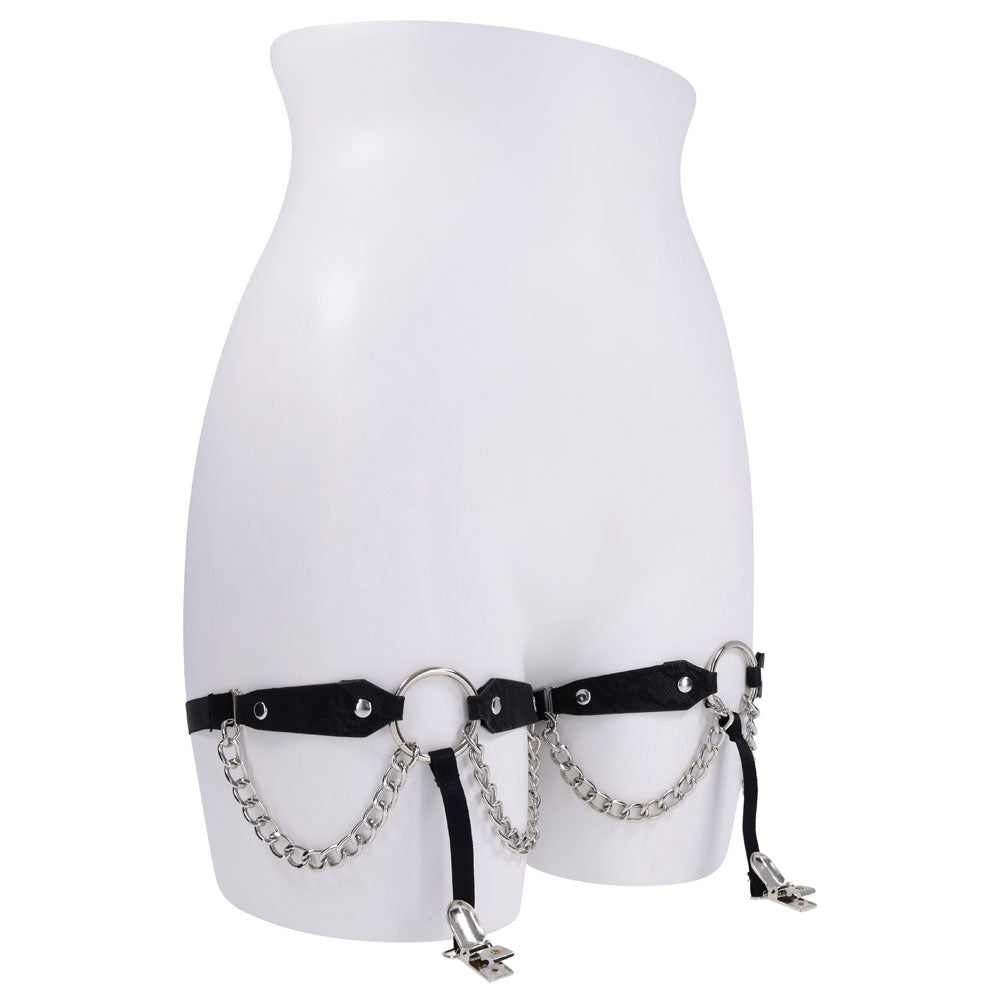 Sportsheets Chain Lace Garters Adjustable Fit Adult Accessory Lingerie & Sexy Apparel