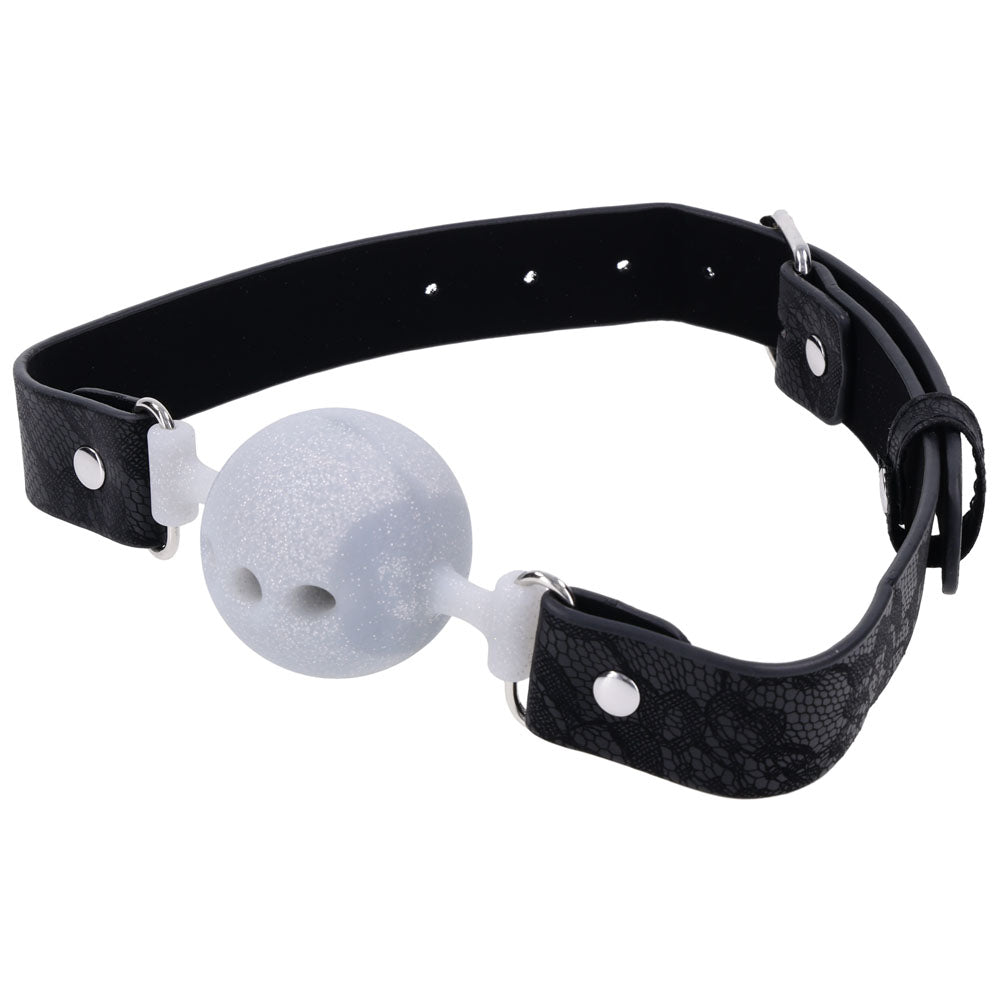 Lace Silicone Breathable Ball Gag – Soft Silicone Mouthpiece with Breathable Design Bondage Accessory > Bondage Gear > Gags and Bits