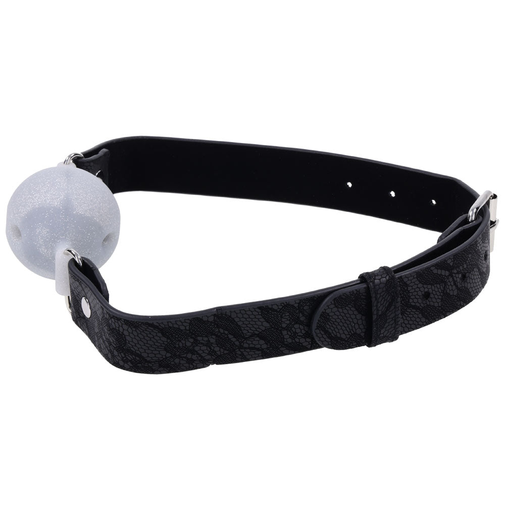 Lace Silicone Breathable Ball Gag – Soft Silicone Mouthpiece with Breathable Design Bondage Accessory > Bondage Gear > Gags and Bits
