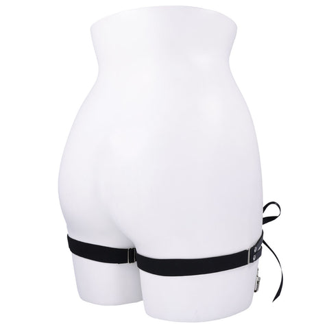 Laced Up Adjustable Garters for Thighs 18 to 26 Inches Hosiery