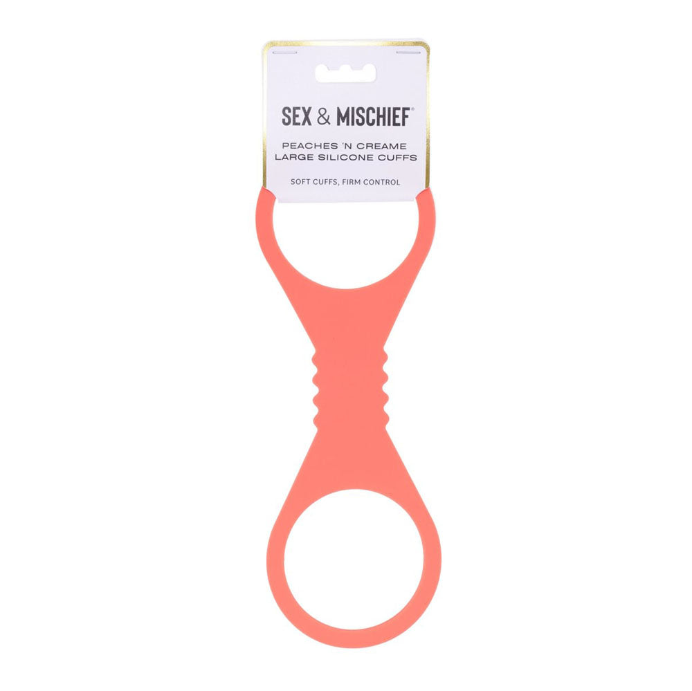 Peaches N Creame Silicone Cuffs (Orange) – Lightweight Restraints 11" > Bondage Gear > Restraints