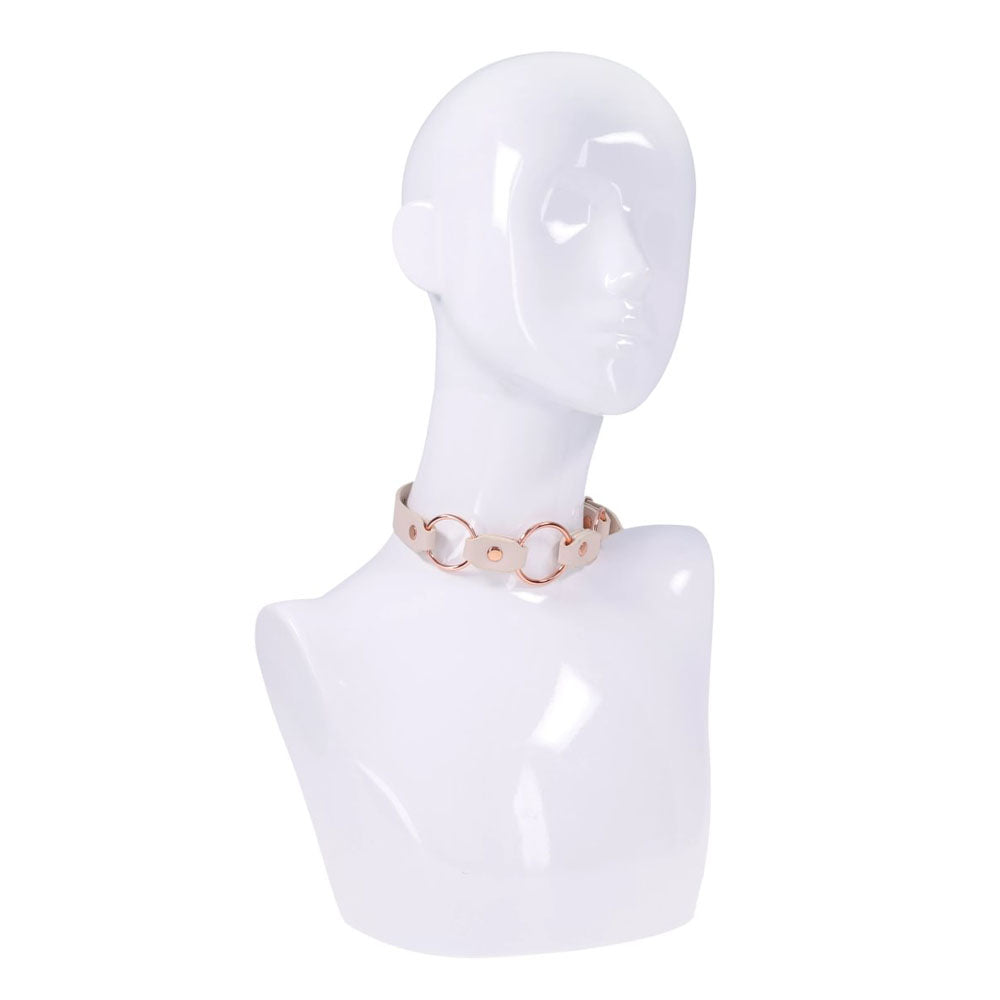 Peaches N Creame Ring Day Collar (Pink) – Luxury BDSM Collar > Bondage Gear > Restraints