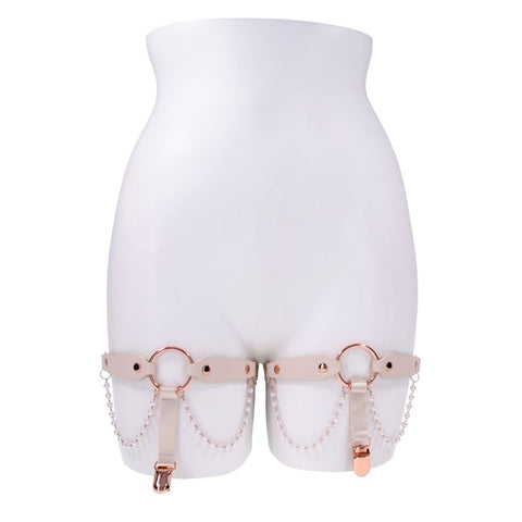 Peaches N Creame Pearl Garters (Peach) – Elegant Garters Hosiery