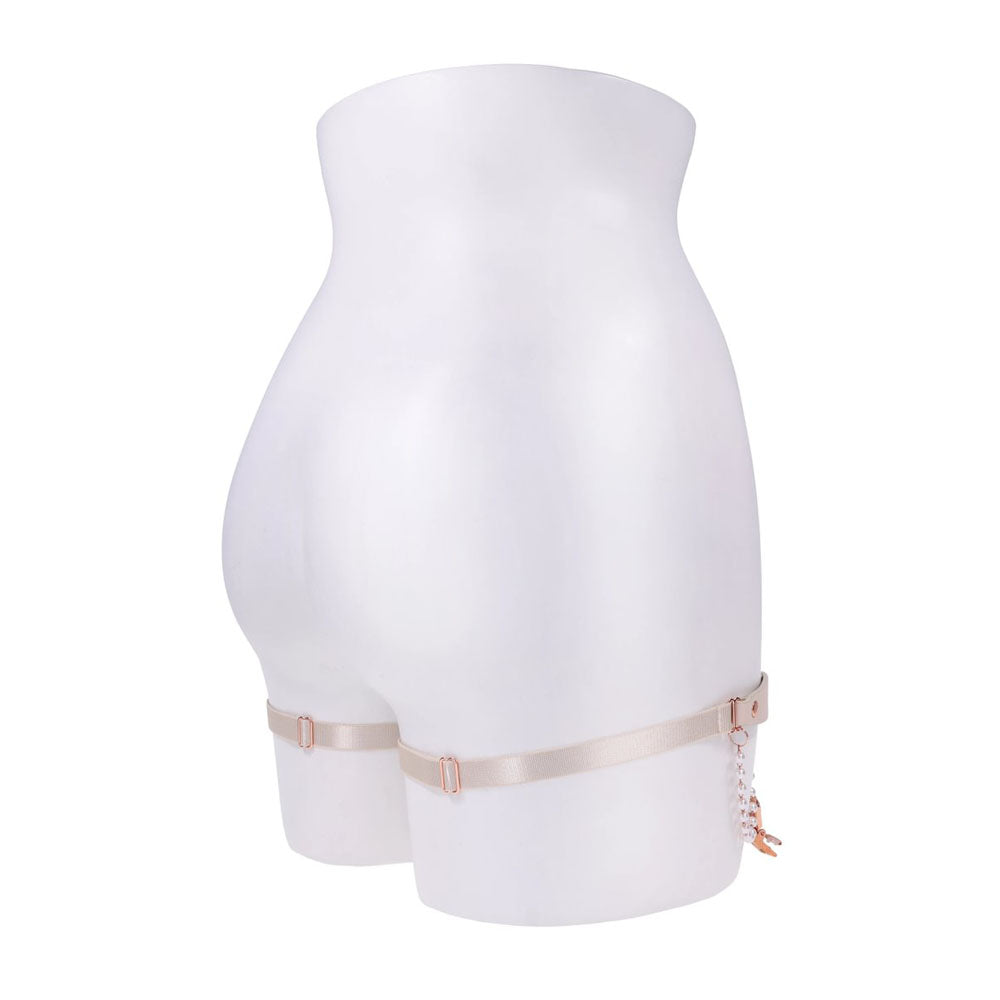 Peaches N Creame Pearl Garters (Peach) – Elegant Garters > Clothes > Hosiery > Garterbelt Sets