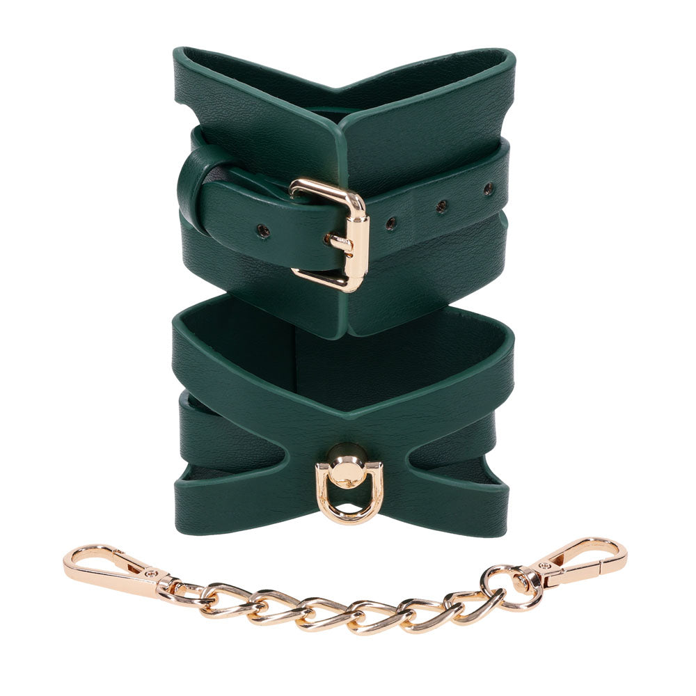 Indica Cutout Cuffs (Green) – Luxury Collar > Bondage Gear > Collars & Leashes