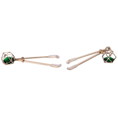 Indica Crystal Nipple Clips (Green) – Adjustable Tension Nipple Clips Nipple Clips