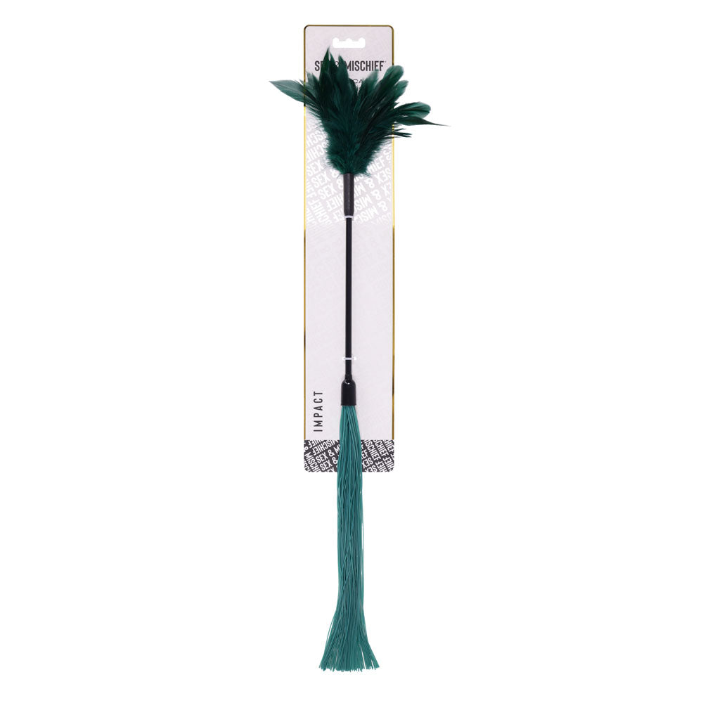 Indica Feather Tickler (Green) – Sensory Dual-Ended Tickler > Bondage Gear > Ticklers