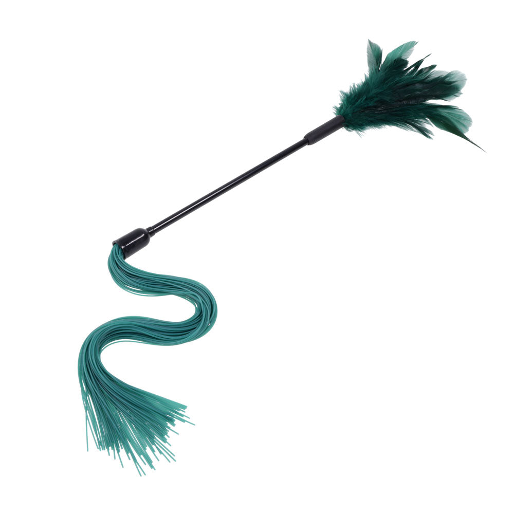 Indica Feather Tickler (Green) – Sensory Dual-Ended Tickler > Bondage Gear > Paddles