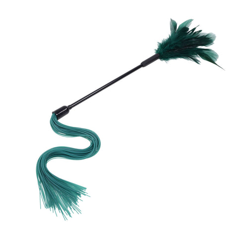 Indica Feather Tickler (Green) – Sensory Dual-Ended Tickler > Bondage Gear > Paddles