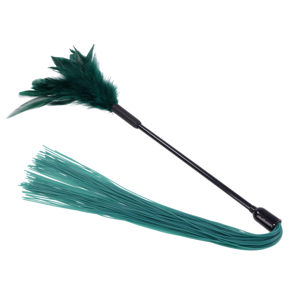Indica Feather Tickler (Green) – Sensory Dual-Ended Tickler > Bondage Gear > Ticklers