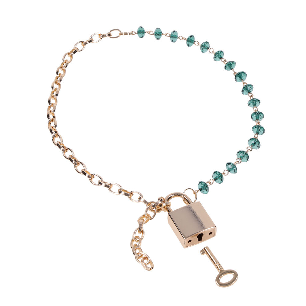 Indica Crystal Day Collar (Green) – Adjustable Jewelry Collar > Bondage Gear > Collars & Leashes