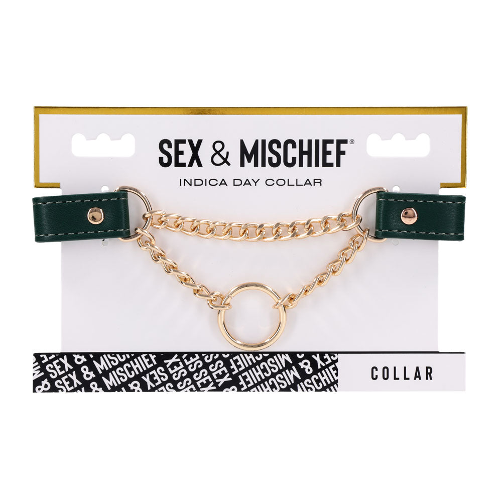 Indica Day Collar (Green) – Adjustable Faux Leather Collar > Bondage Gear > Collars & Leashes