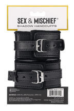 Shadow Handcuffs – Faux Leather Restraint Handcuffs > Bondage Gear > Restraints