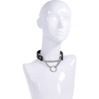 Shadow Day Collar – Faux Leather Collar with Silver Hardware > Bondage Gear > Collars & Leashes