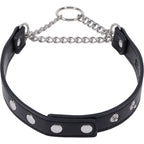 Shadow Day Collar – Faux Leather Collar with Silver Hardware > Bondage Gear > Collars & Leashes
