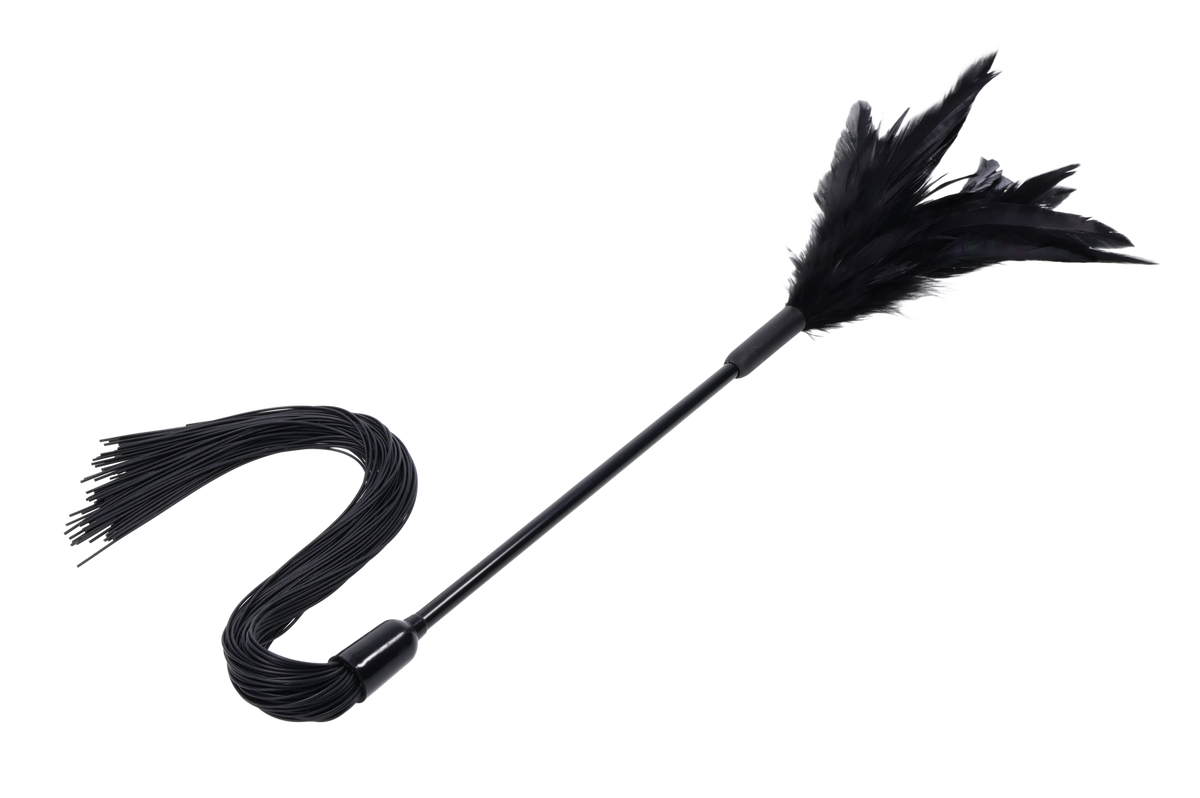 Shadow Feather Tickler – Feather and Silicone Teaser Accessory > Bondage Gear > Ticklers