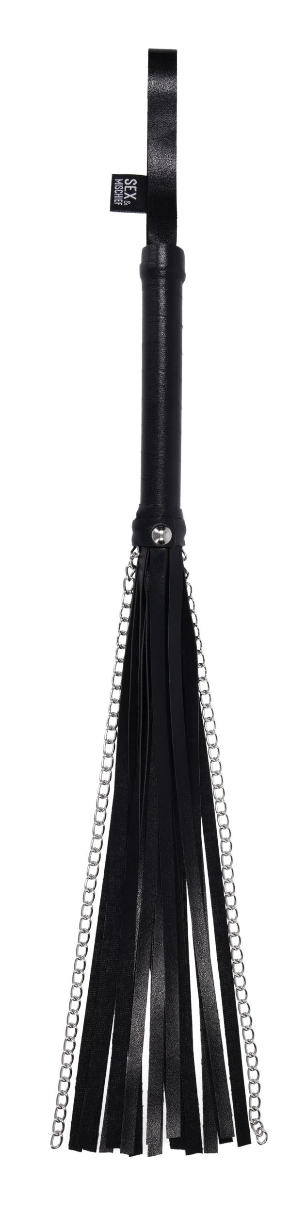 Shadow Chain Flogger – Faux Leather and Chain Impact Toy > Bondage Gear > Whips & Floggers