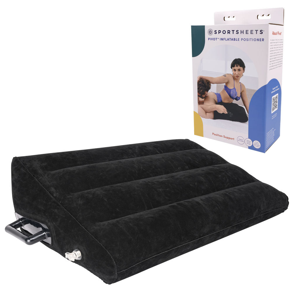 Pivot Inflatable Positioner 20cm x 61cm x 41cm Black Black Sex Positioners