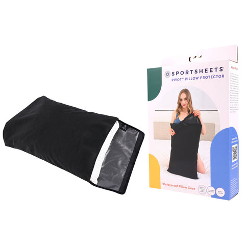 Pivot Pillow Protector - Waterproof for Standard Pillows Black Play Sheets