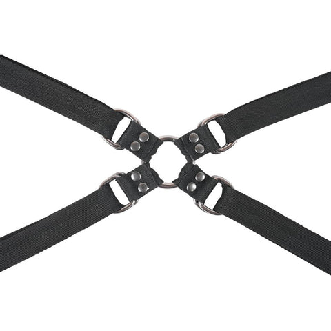 Sportsheets Velvet Noir Adjustable Hog Tie and Cuff Restraints Set with Soft Cuffs and 115 cm Tethers for Versatile Bondage Play Restraints