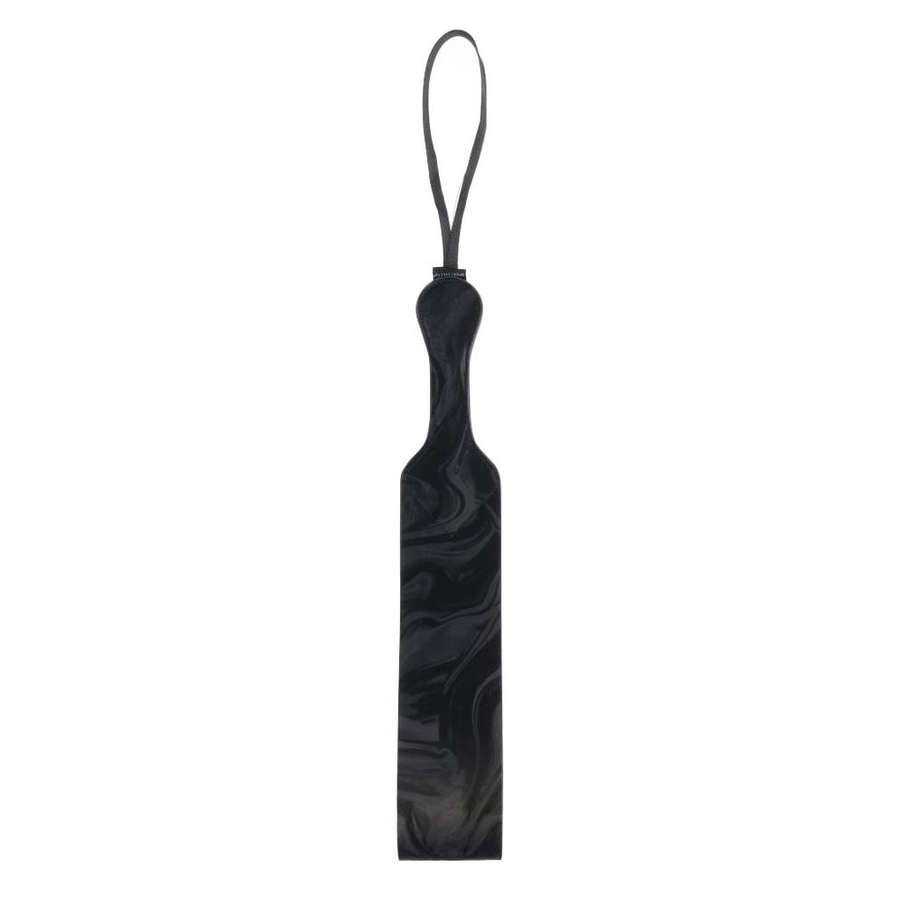 Sportsheets Velvet Noir Loop Paddle 42 cm Impact Toy with Vegan Leather and Wrist Loop Black Marbled Design > Bondage Gear > Paddles