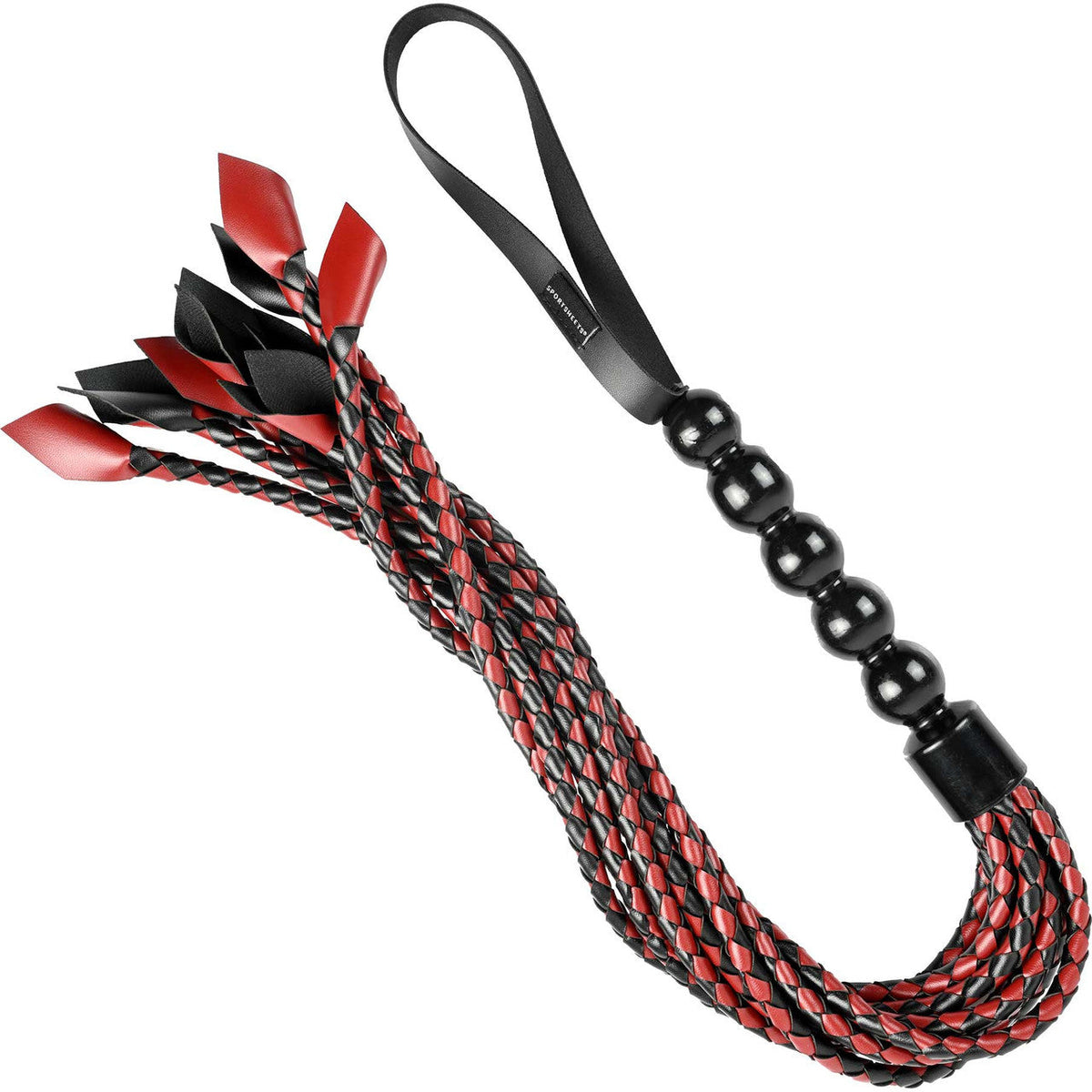 Sportsheets Saffron Braided Flogger – Faux Leather Impact Toy > Bondage Gear > Whips & Floggers