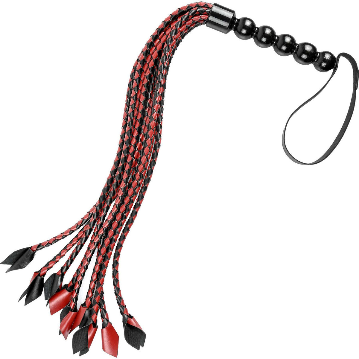 Sportsheets Saffron Braided Flogger – Faux Leather Impact Toy > Bondage Gear > Whips & Floggers