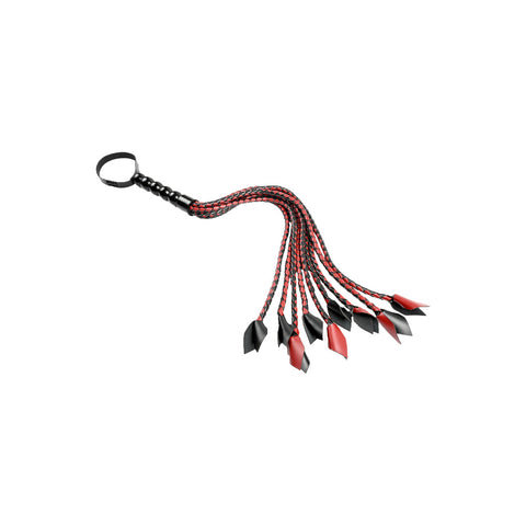 Sportsheets Saffron Braided Flogger Faux Leather Sting Whips & Paddles